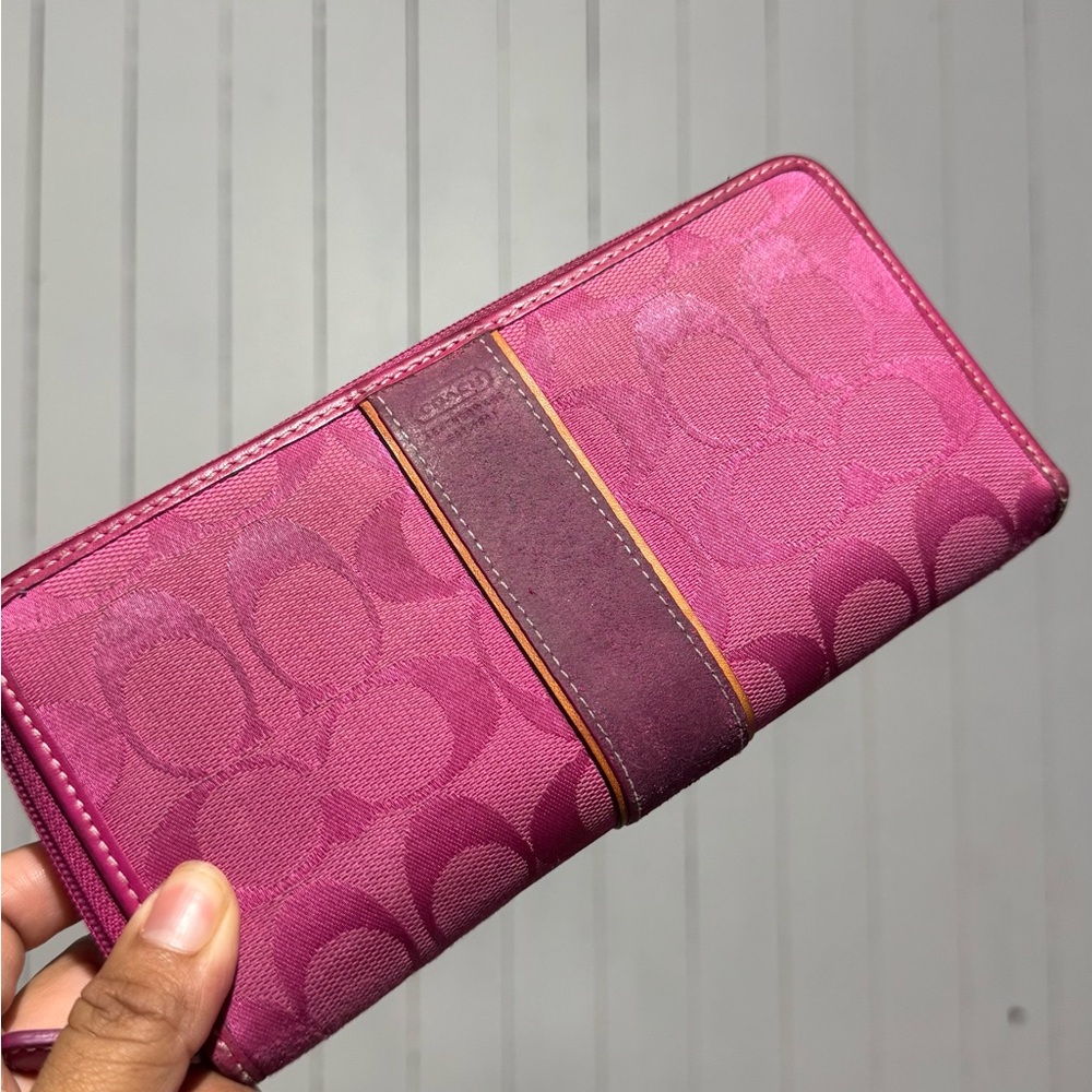 Coach Magenta Signature Wallet